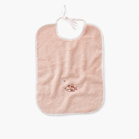 Illumine Pink Organic Cotton Bib - Carré Blanc Canada