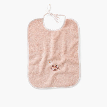 Illumine Pink Organic Cotton Bib - Carré Blanc Canada