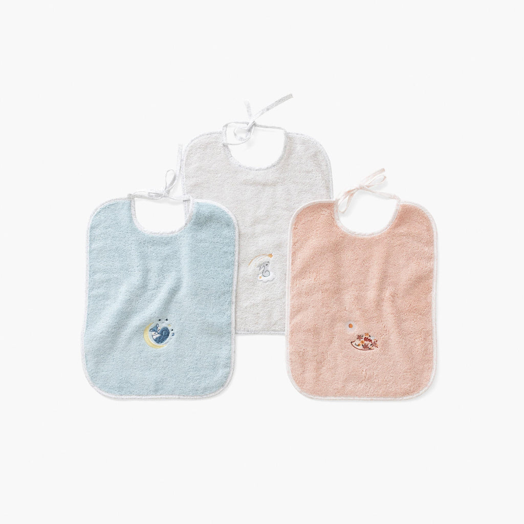 Illumine Pink Organic Cotton Bib - Carré Blanc Canada