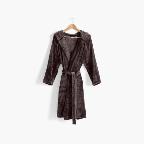 Gaspard Hooded Fleece Dressing Gown - Carré Blanc Canada