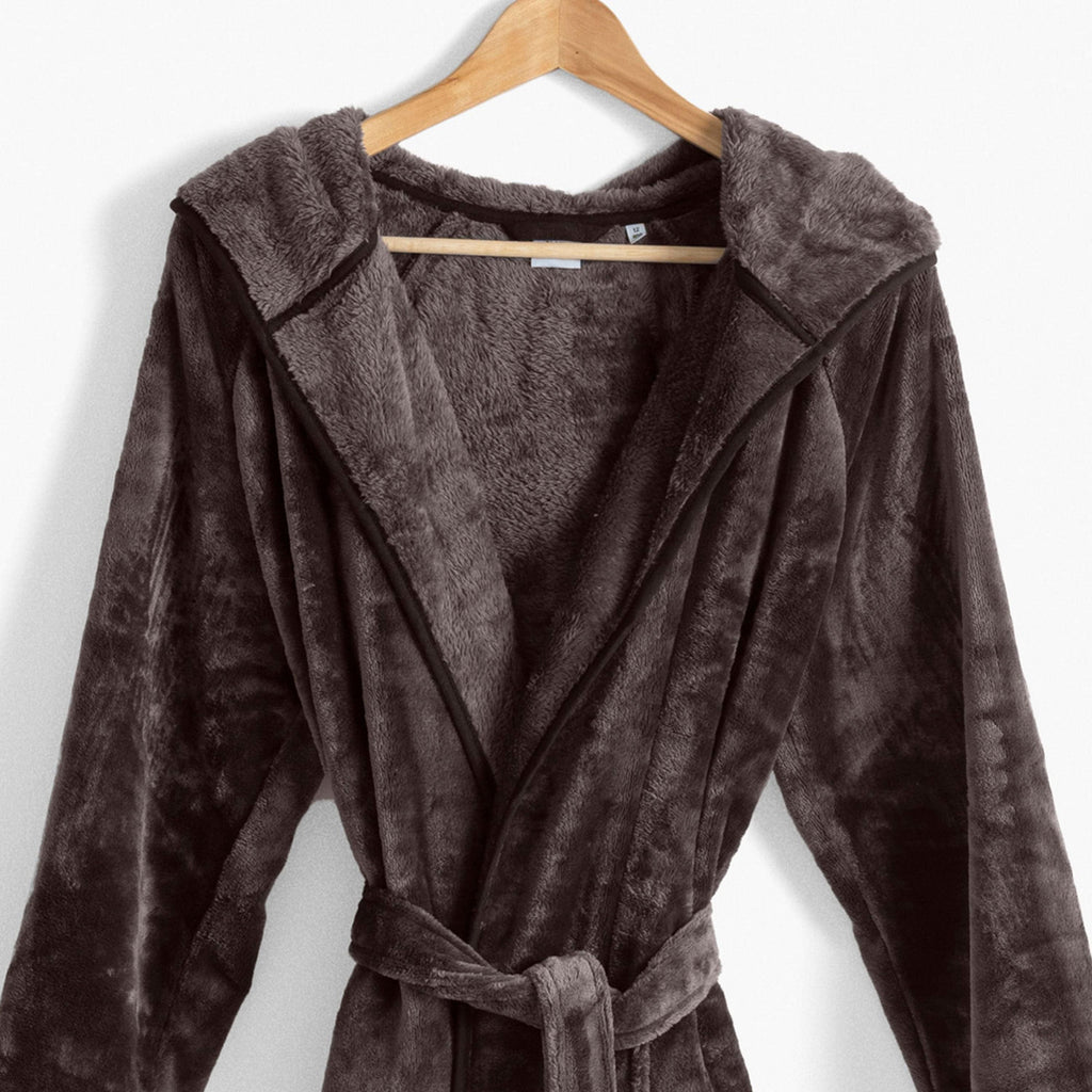 Gaspard Hooded Fleece Dressing Gown - Carré Blanc Canada