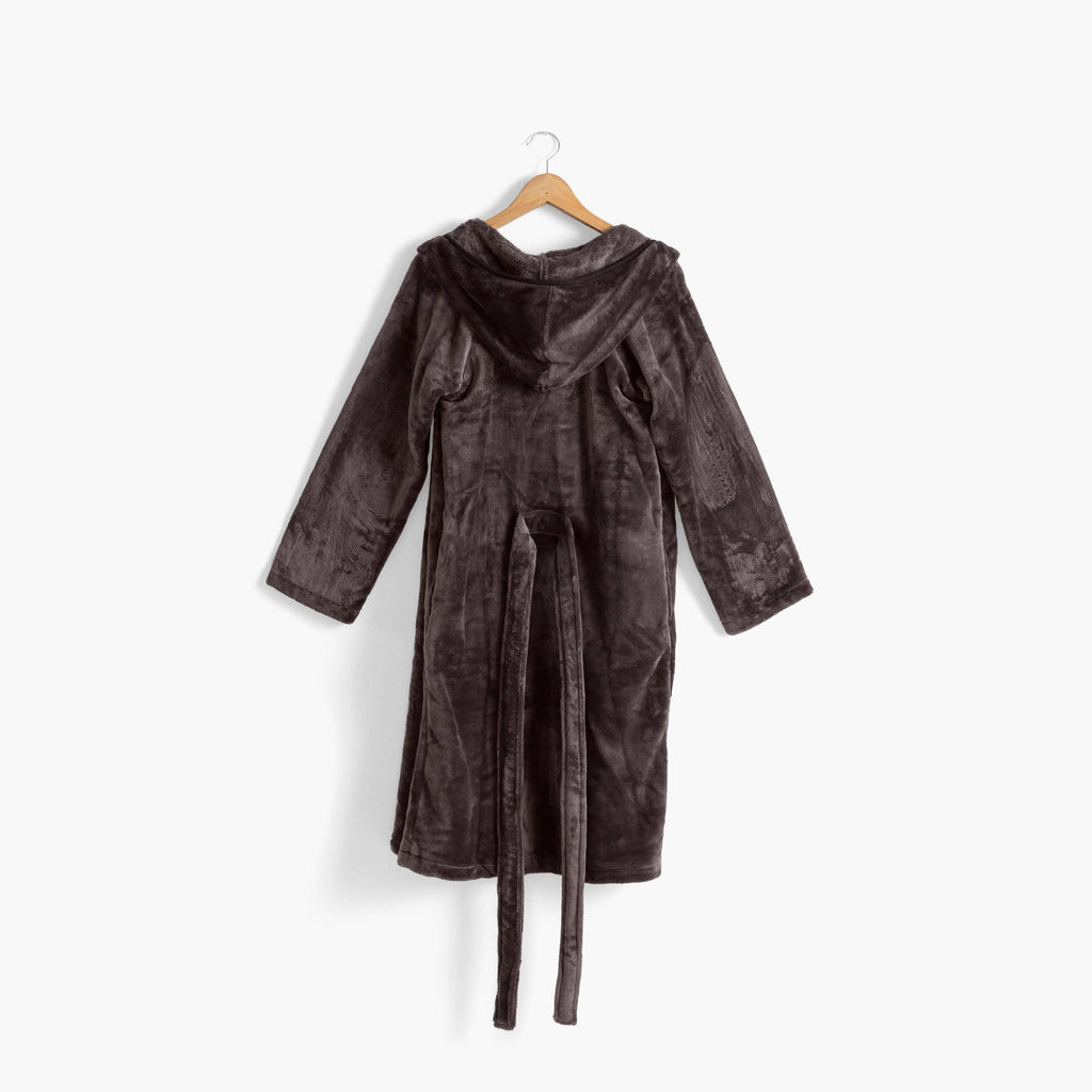 Gaspard Hooded Fleece Dressing Gown - Carré Blanc Canada