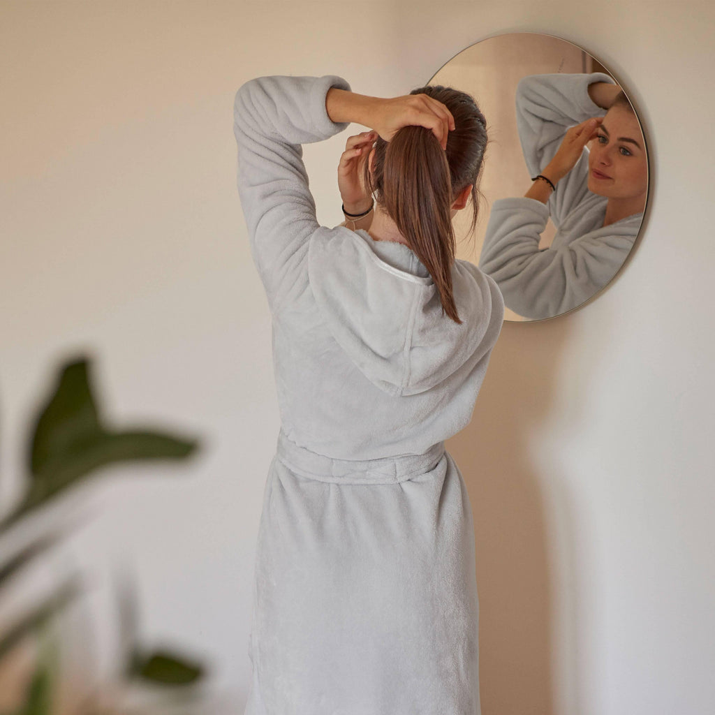 Elsa Hooded Fleece Dressing Gown - Carré Blanc Canada