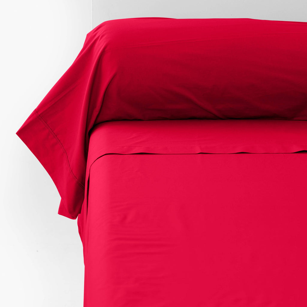 Neo Raspberry Cotton Percale Bolster Case - Carré Blanc Canada