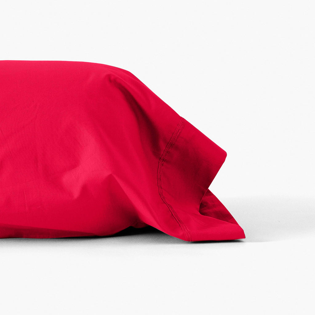 Neo Raspberry Cotton Percale Bolster Case - Carré Blanc Canada