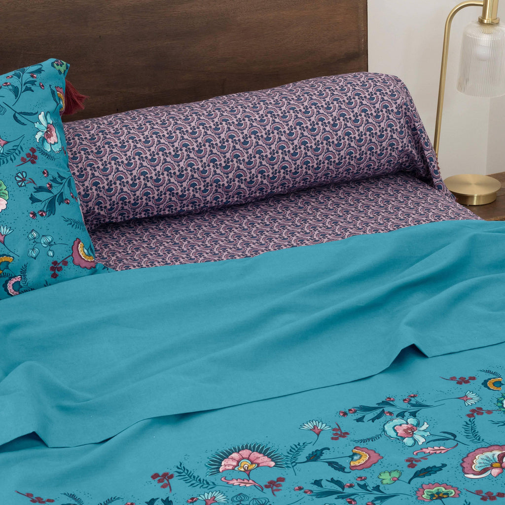 Bombay Cotton Bolster Case - Carré Blanc Canada