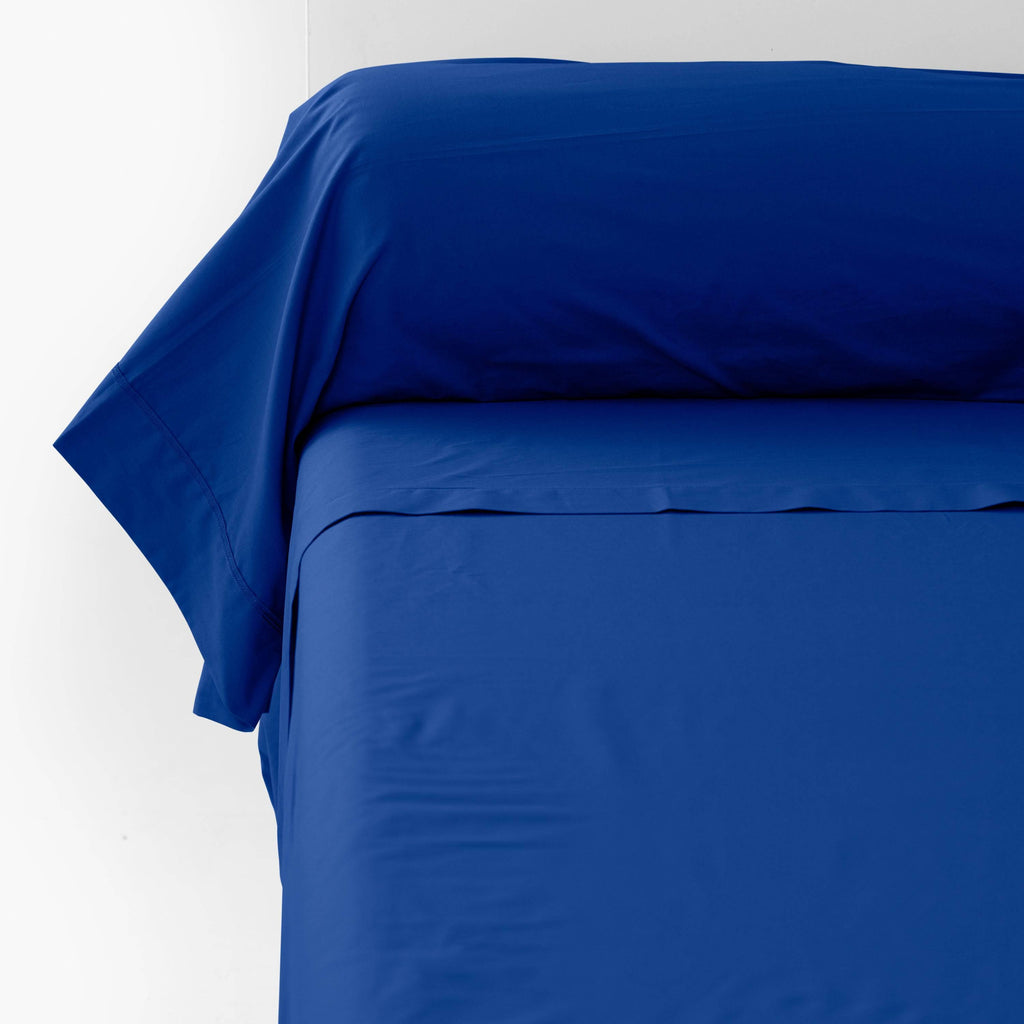 Neo Ultramarine Cotton Percale Bolster Cover - Carré Blanc Canada