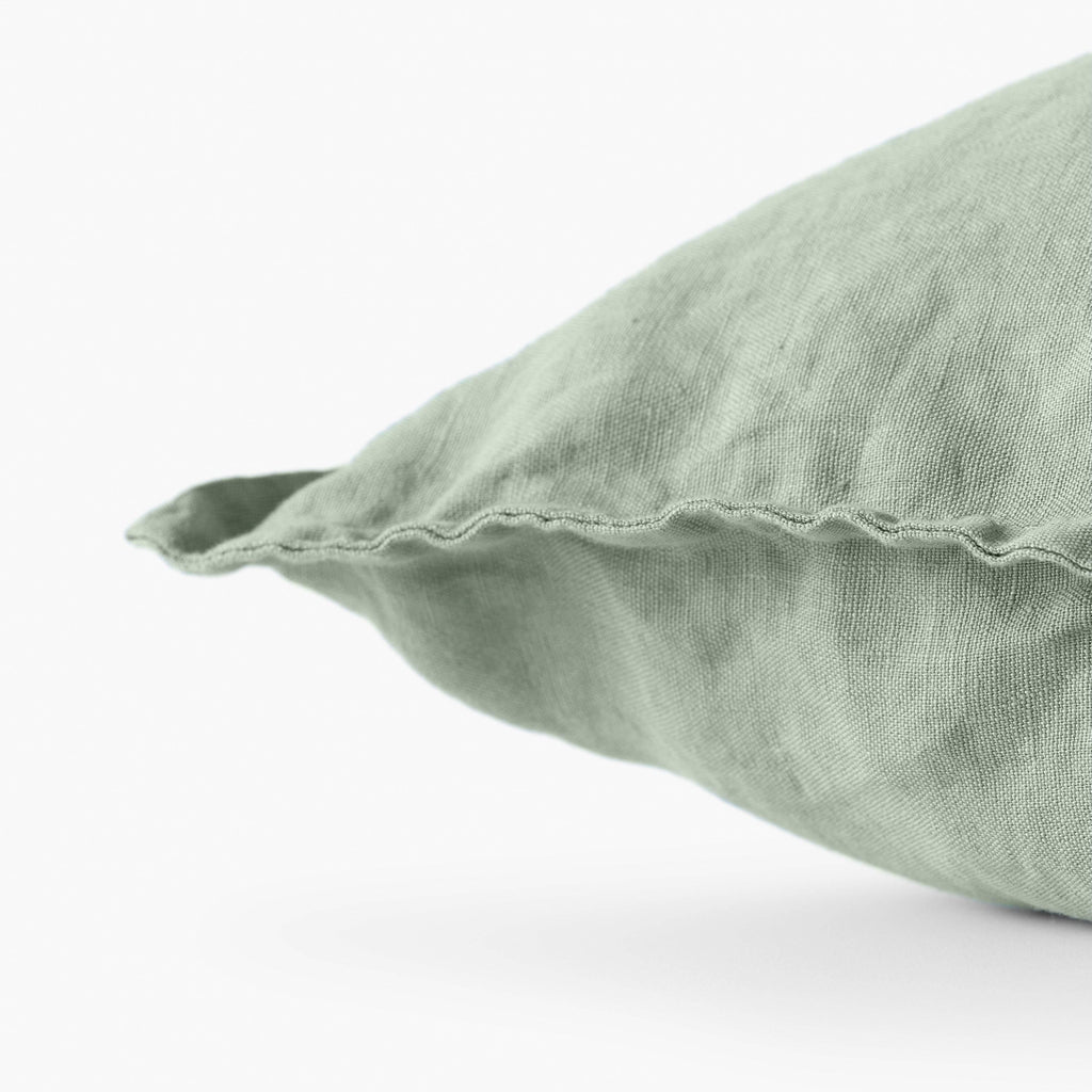 Songe eucalyptus washed linen cushion cover - Carré Blanc Canada