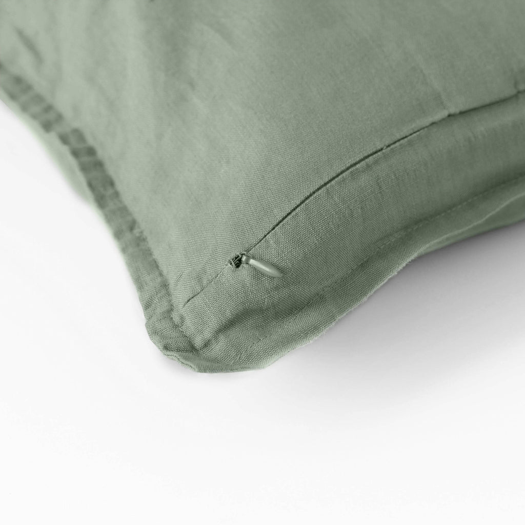 Songe eucalyptus washed linen cushion cover - Carré Blanc Canada