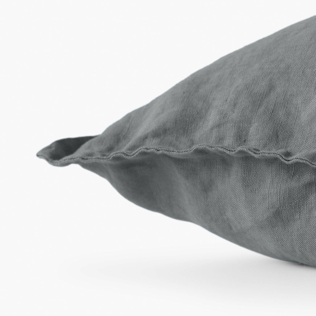 Songe Ash Khaki Washed Linen Cushion Cover - Carré Blanc Canada
