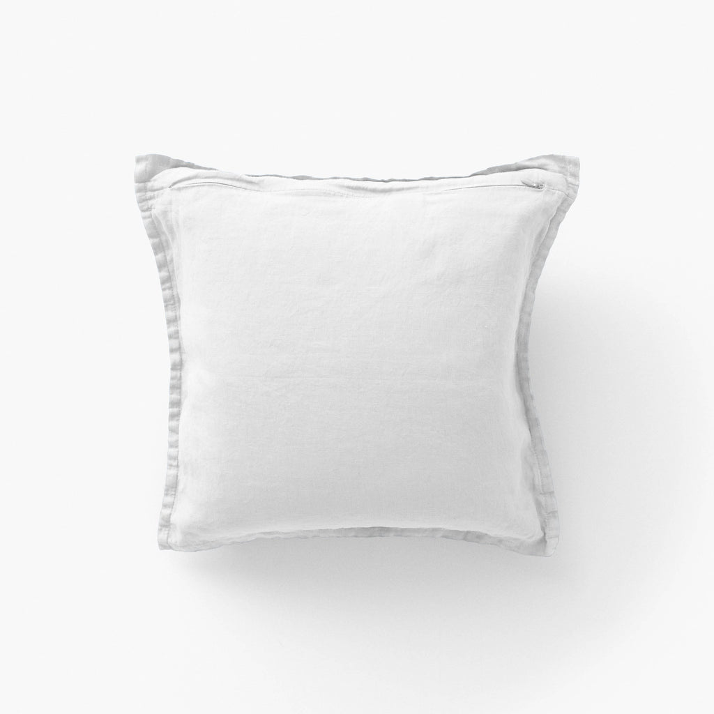 Songe White Washed Linen Cushion Cover - Carré Blanc Canada