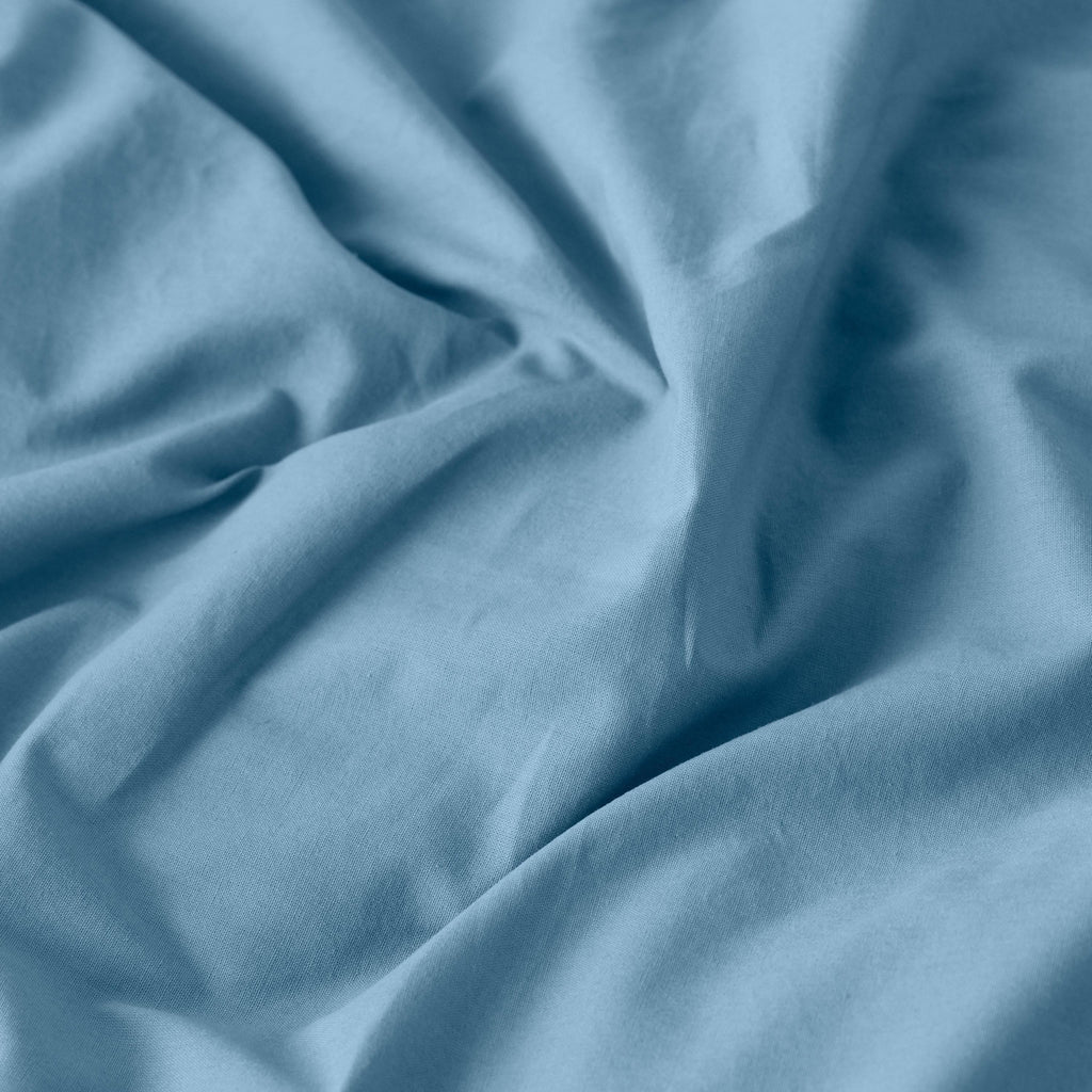 Duvet Cover in Linen and Washed Cotton Songe Baltic Blue - Carré Blanc Canada