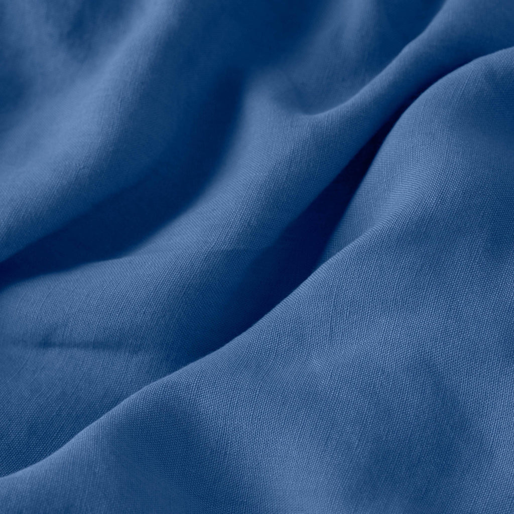 Duvet Cover in Linen and Washed Cotton Songe China Blue - Carré Blanc Canada