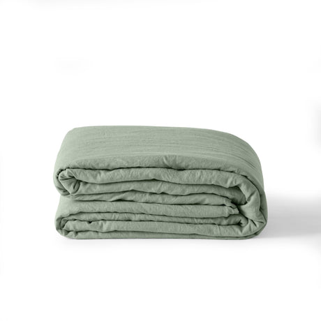 Duvet Cover in Linen and Washed Cotton Songe Eucalyptus - Carré Blanc Canada