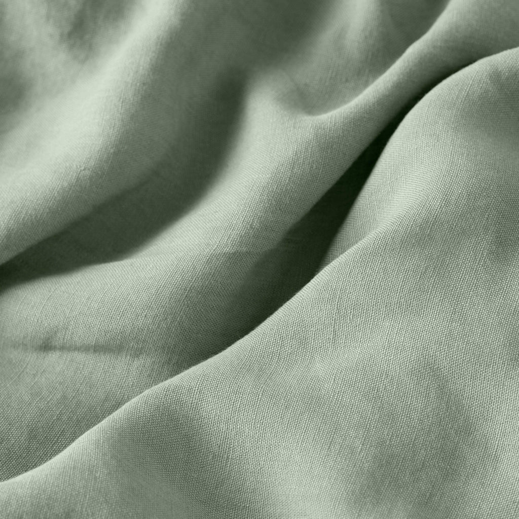 Duvet Cover in Linen and Washed Cotton Songe Eucalyptus - Carré Blanc Canada