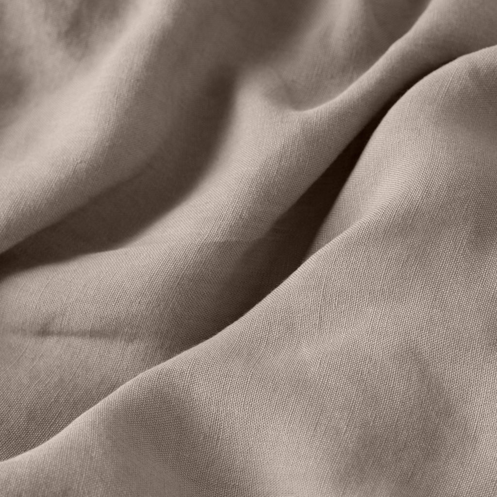 Duvet Cover in Linen and Washed Cotton Songe Beige Grey - Carré Blanc Canada