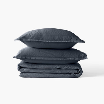 Prestige Duvet Cover Set - Midnight Blue - Carré Blanc Canada