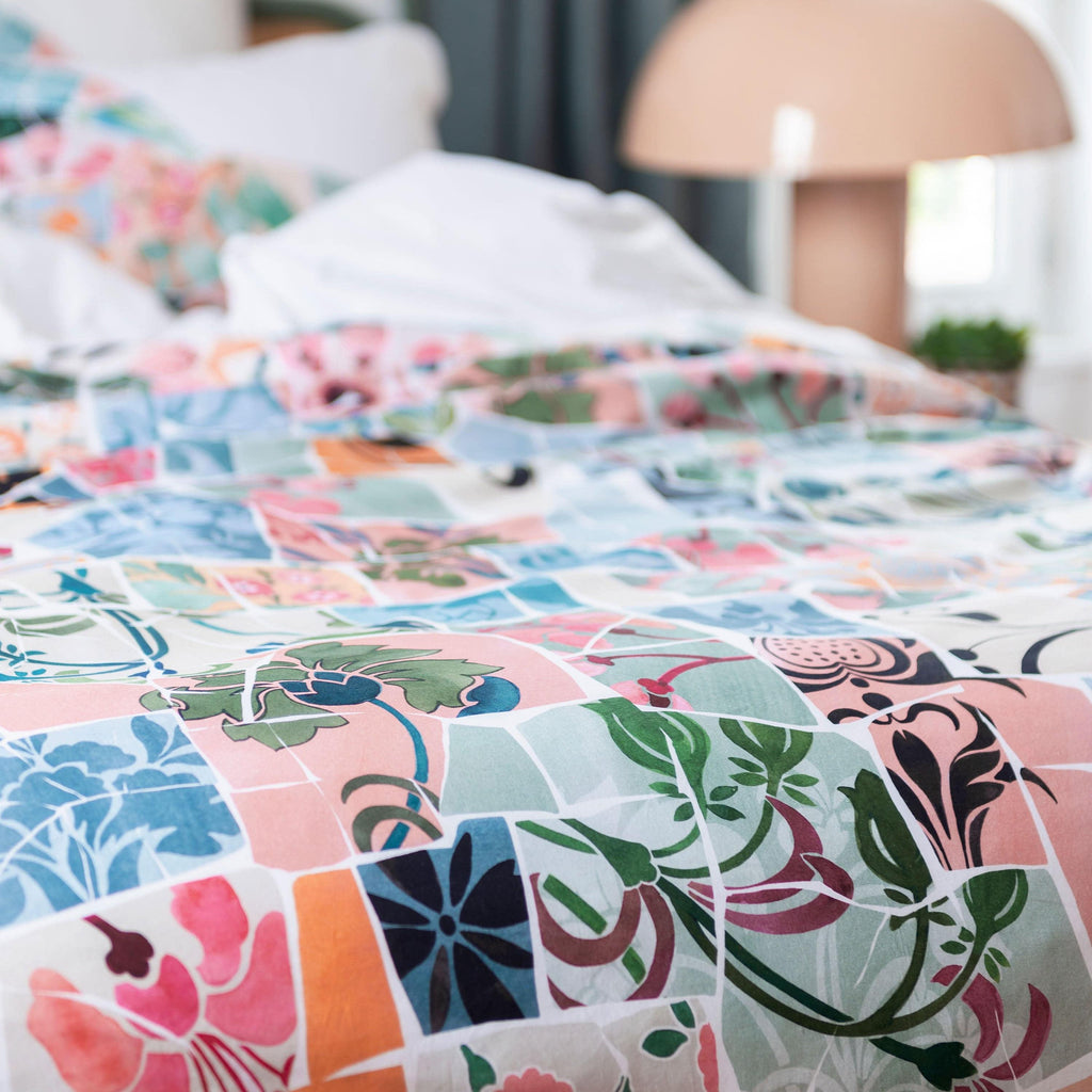 Azulejos Cotton Duvet Cover - Carré Blanc Canada