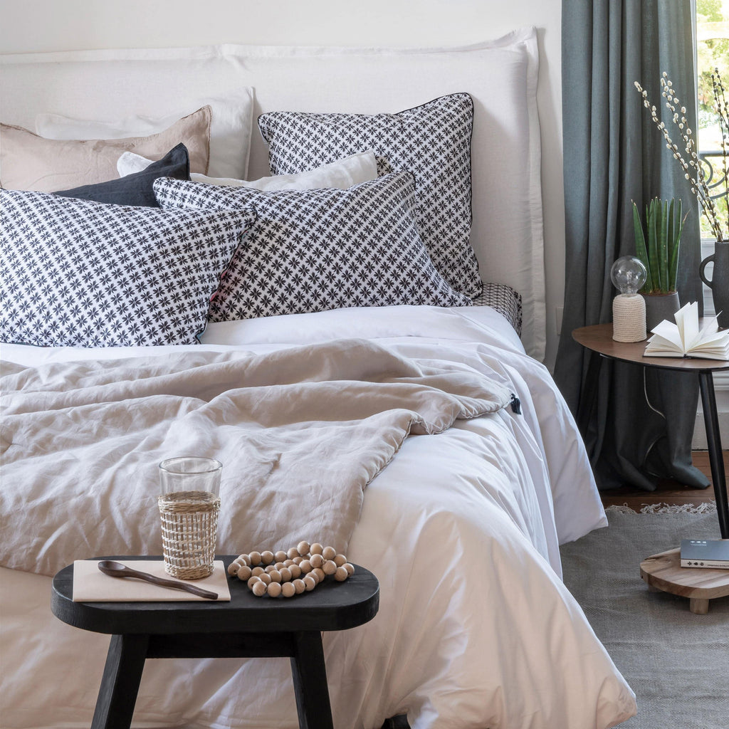 Azulejos Cotton Duvet Cover - Carré Blanc Canada