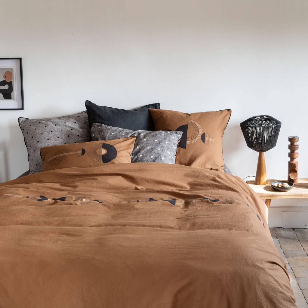 Duvet Cover in Pure Washed Cotton Eclipse - Carré Blanc Canada