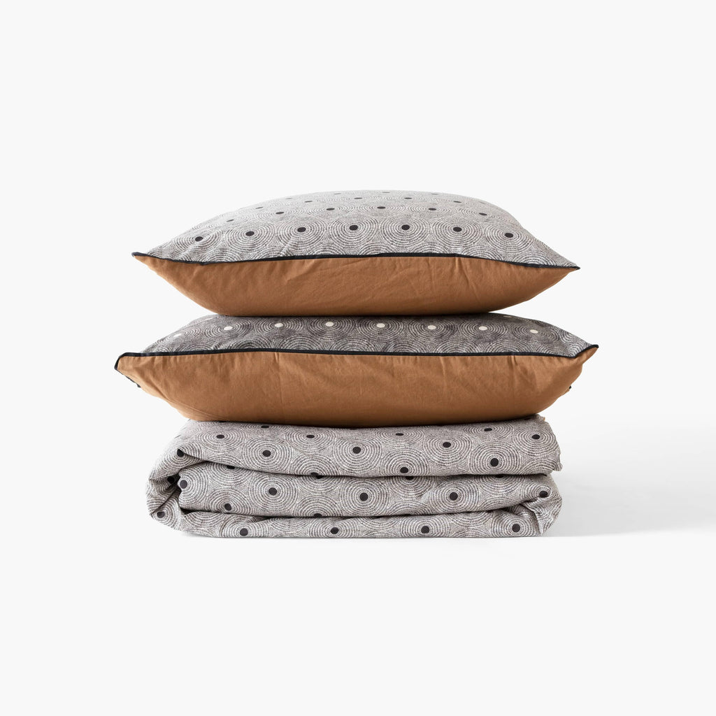 Duvet Cover in Pure Washed Cotton Eclipse - Carré Blanc Canada