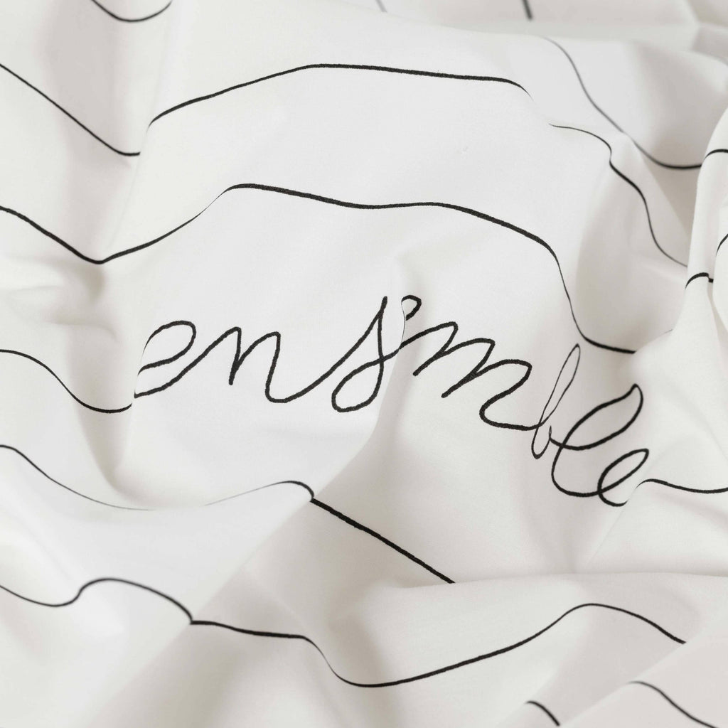 Mon Amour Cotton Percale Duvet Cover - Carré Blanc Canada