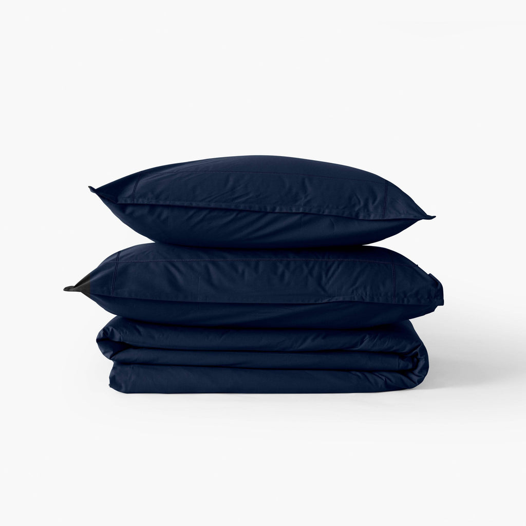 Duvet Cover in Cotton Percale Neo Navy - Carré Blanc Canada