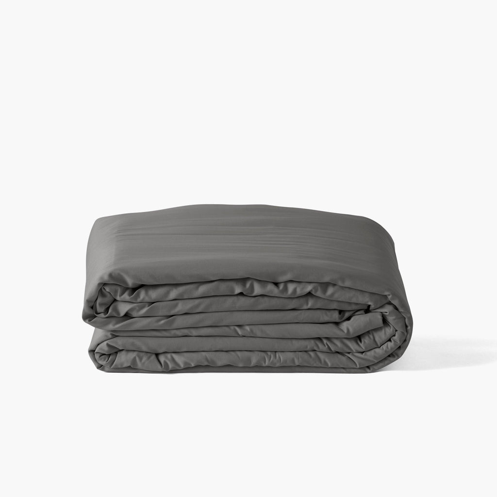 Duvet Cover in Organic Washed Cotton Sateen Quartz Pebble - Carré Blanc Canada