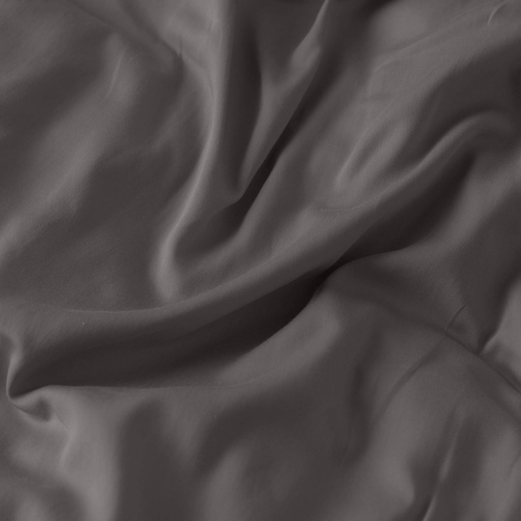 Duvet Cover in Organic Washed Cotton Sateen Quartz Pebble - Carré Blanc Canada