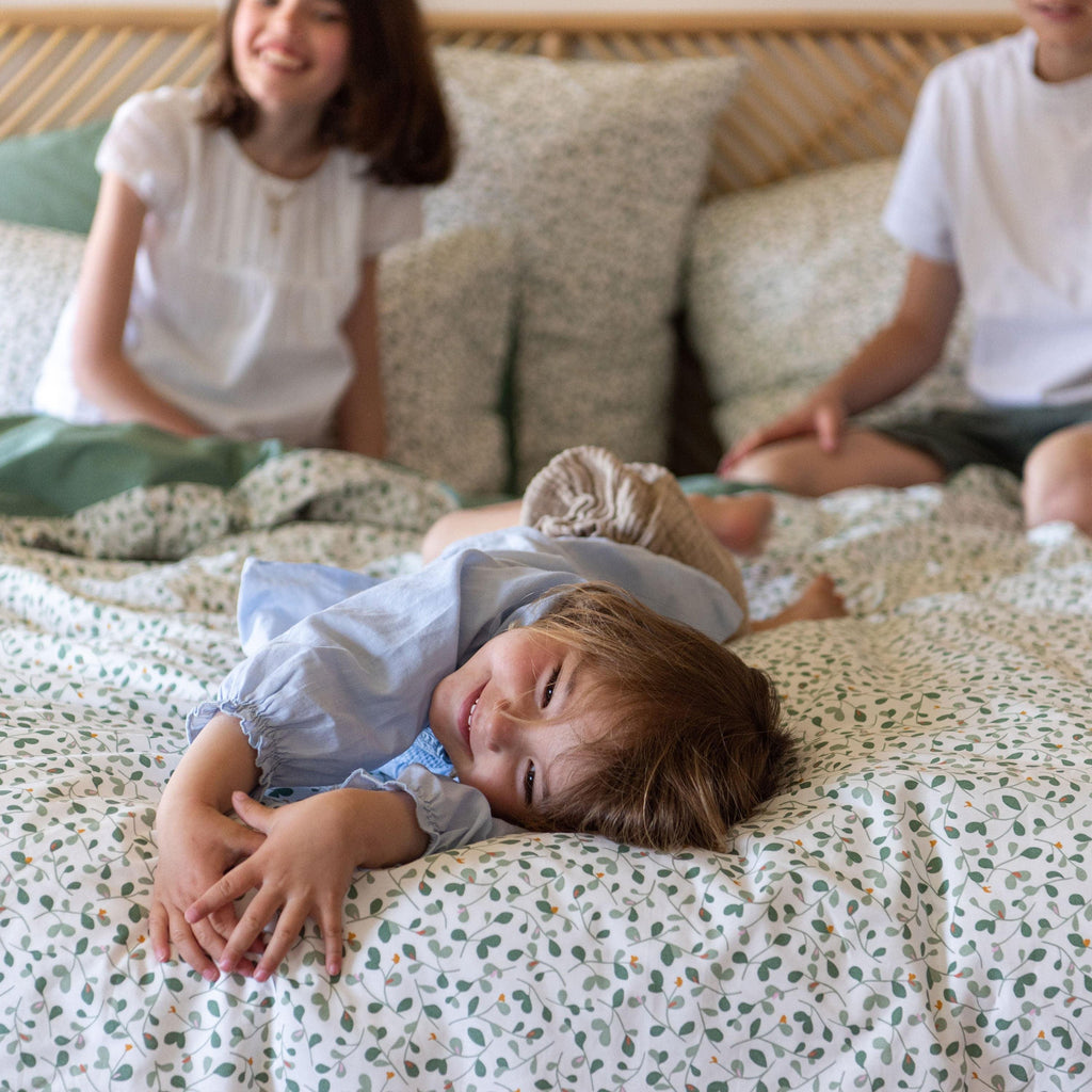 Duvet Cover in Cotton Percale Neo Vegetal Thyme - Carré Blanc Canada