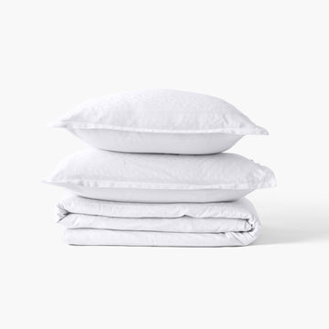 Prestige Duvet Cover Set - White - Carré Blanc Canada