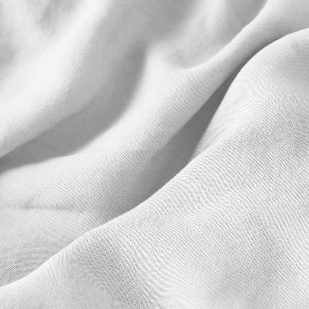 Duvet Cover in Linen and Washed Cotton Songe White - Carré Blanc Canada