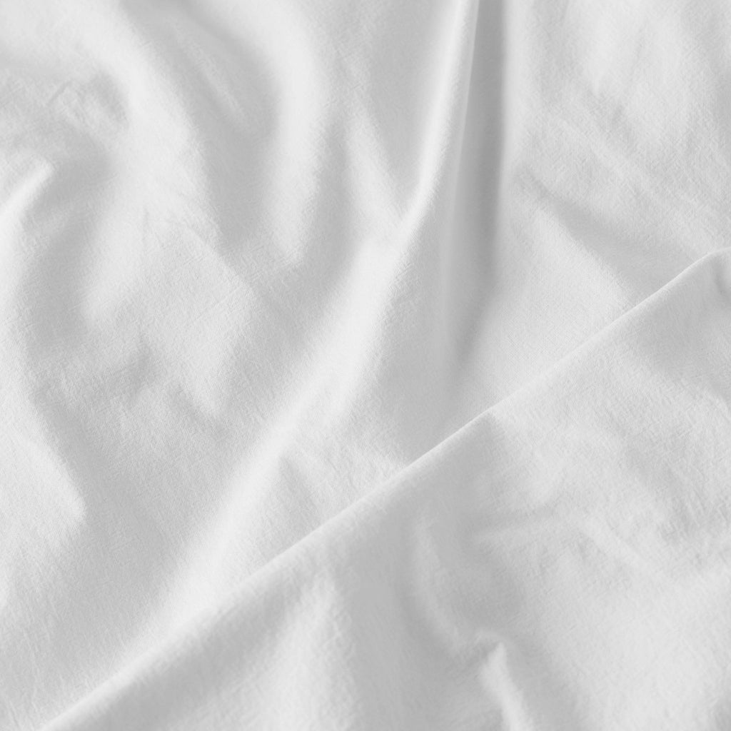 Duvet Cover in Pure Organic Washed Cotton Souffle White - Carré Blanc Canada