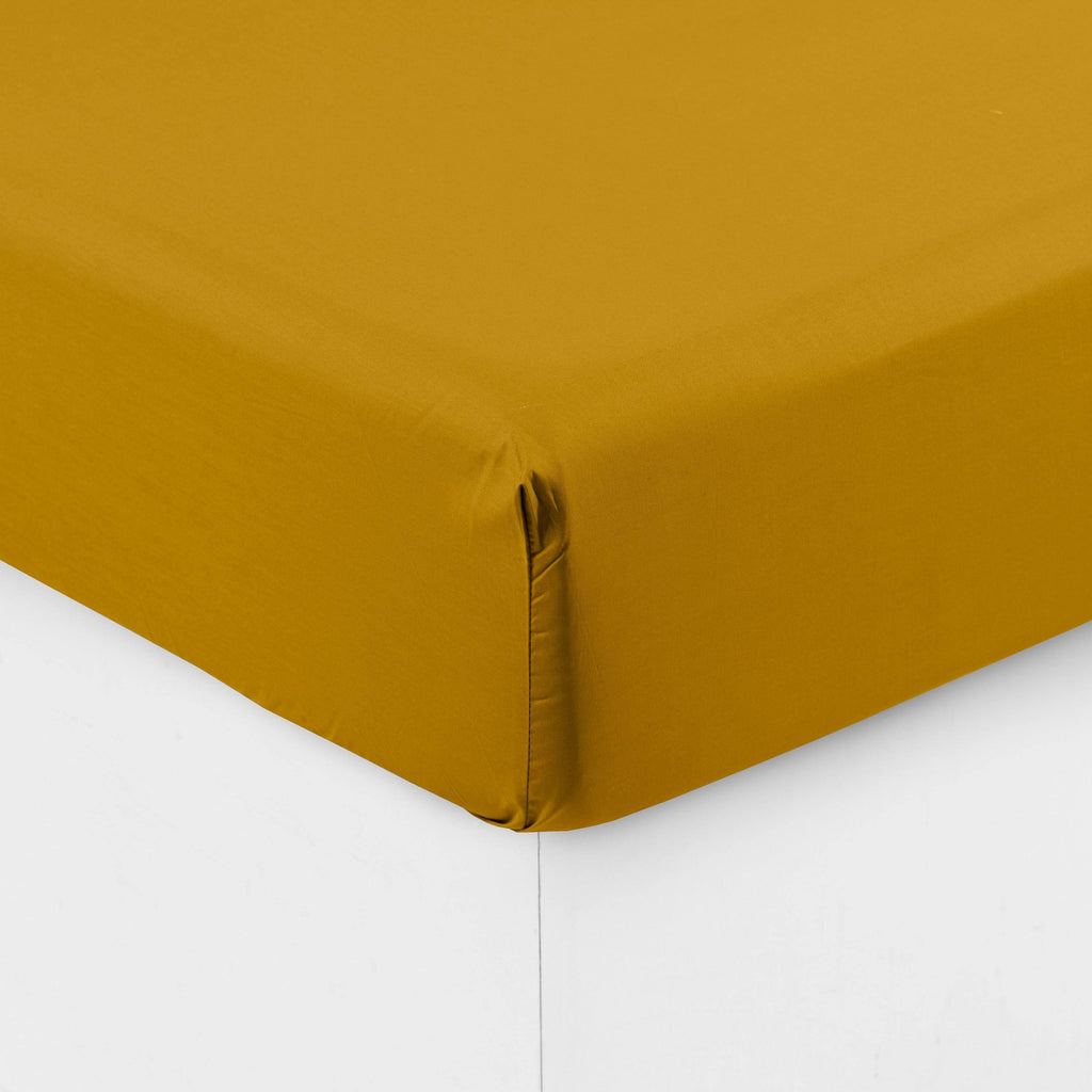 Fitted Sheet in Cotton Percale Neo Curry - Carré Blanc Canada