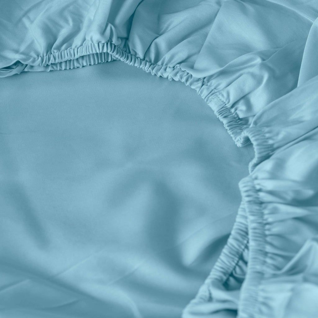 Fitted Sheet in Cotton Sateen Prestige Glacier - Carré Blanc Canada