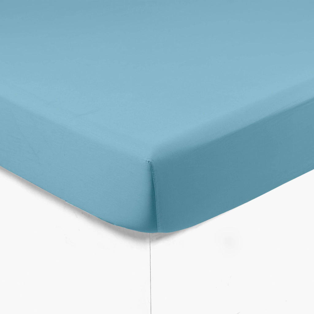 Fitted Sheet in Cotton Sateen Prestige Glacier - Carré Blanc Canada