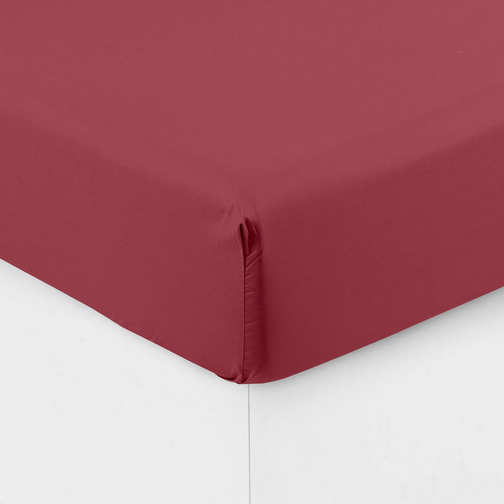 Fitted Sheet in Cotton Percale Neo Berry - Carré Blanc Canada