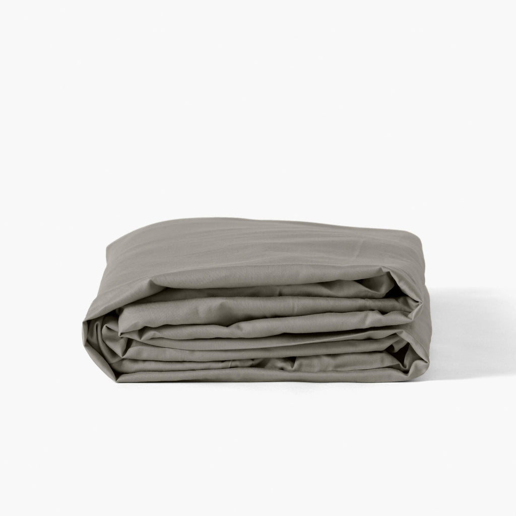 Fitted Sheet in Organic Washed Cotton Satin Quartz Jade - Carré Blanc Canada
