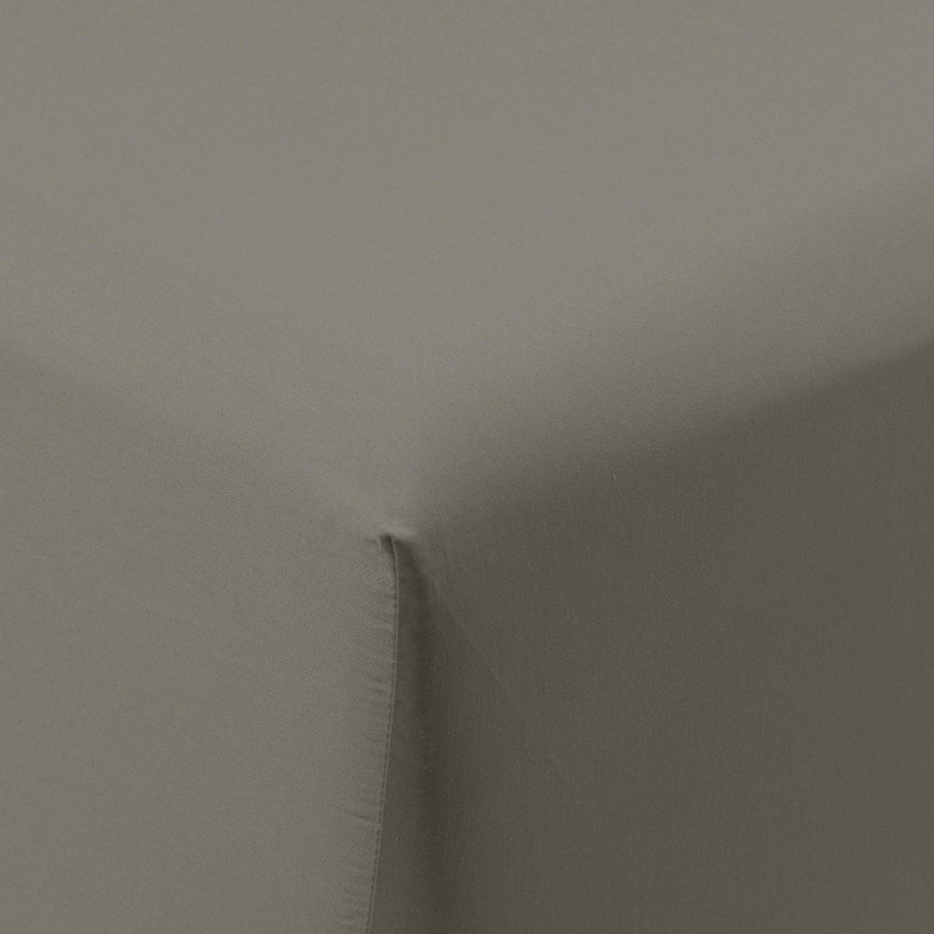 Fitted Sheet in Organic Washed Cotton Satin Quartz Jade - Carré Blanc Canada