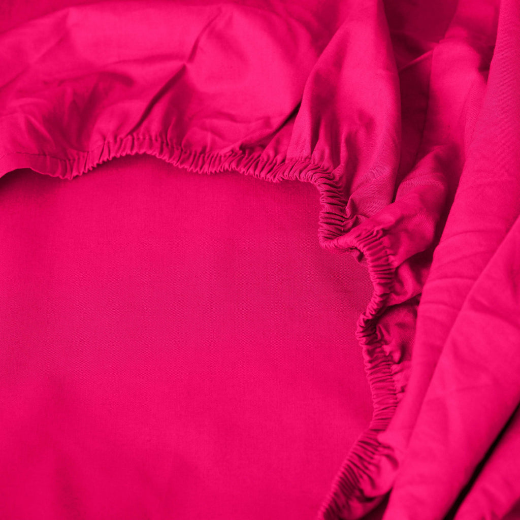 Fitted Sheet in Cotton Percale Neo Magenta - Carré Blanc Canada