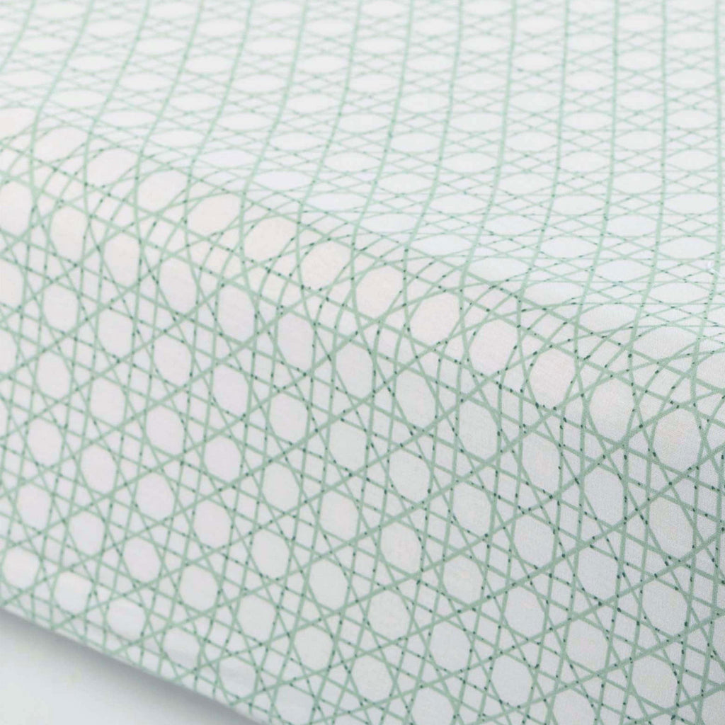 Fitted Sheet Pure Washed Cotton Aloe Vera - Carré Blanc Canada