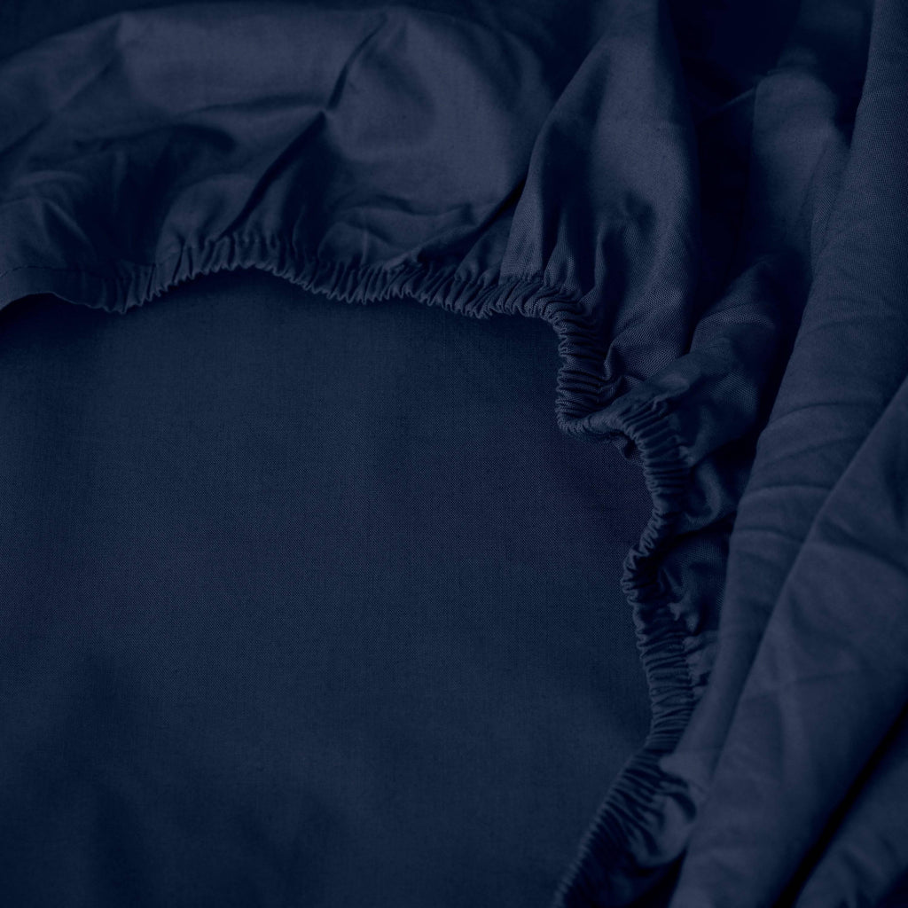Fitted Sheet in Cotton Percale Neo Navy - Carré Blanc Canada