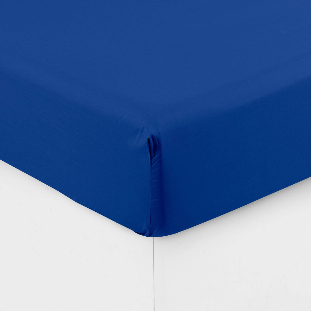 Fitted sheet in Cotton Percale Neo Ultramarine - Carré Blanc Canada