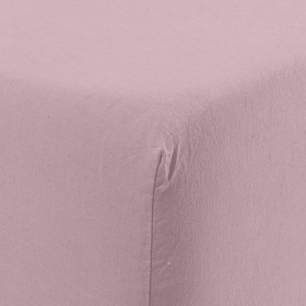 Fitted Sheet in Washed Cotton Songe Powder - Carré Blanc Canada