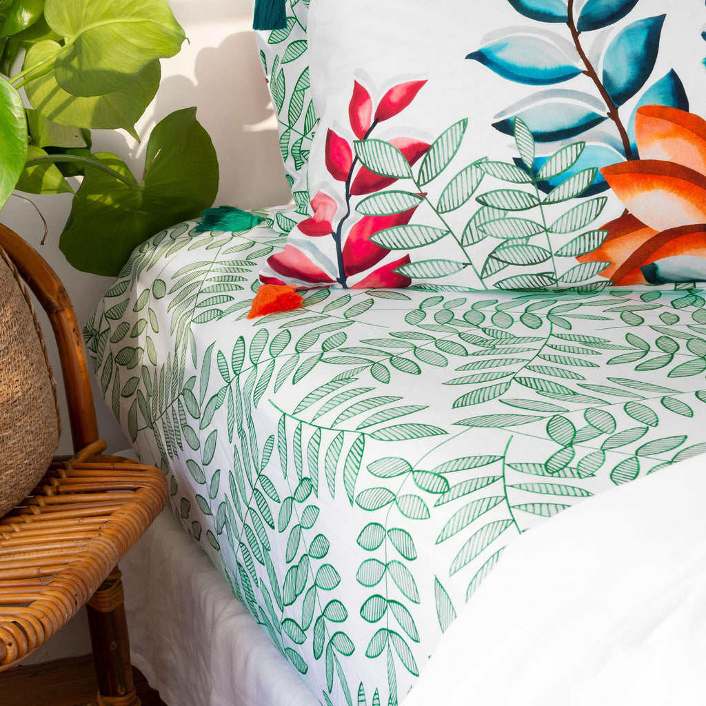 Fitted Sheet Balata in Cotton Percale - Carré Blanc Canada