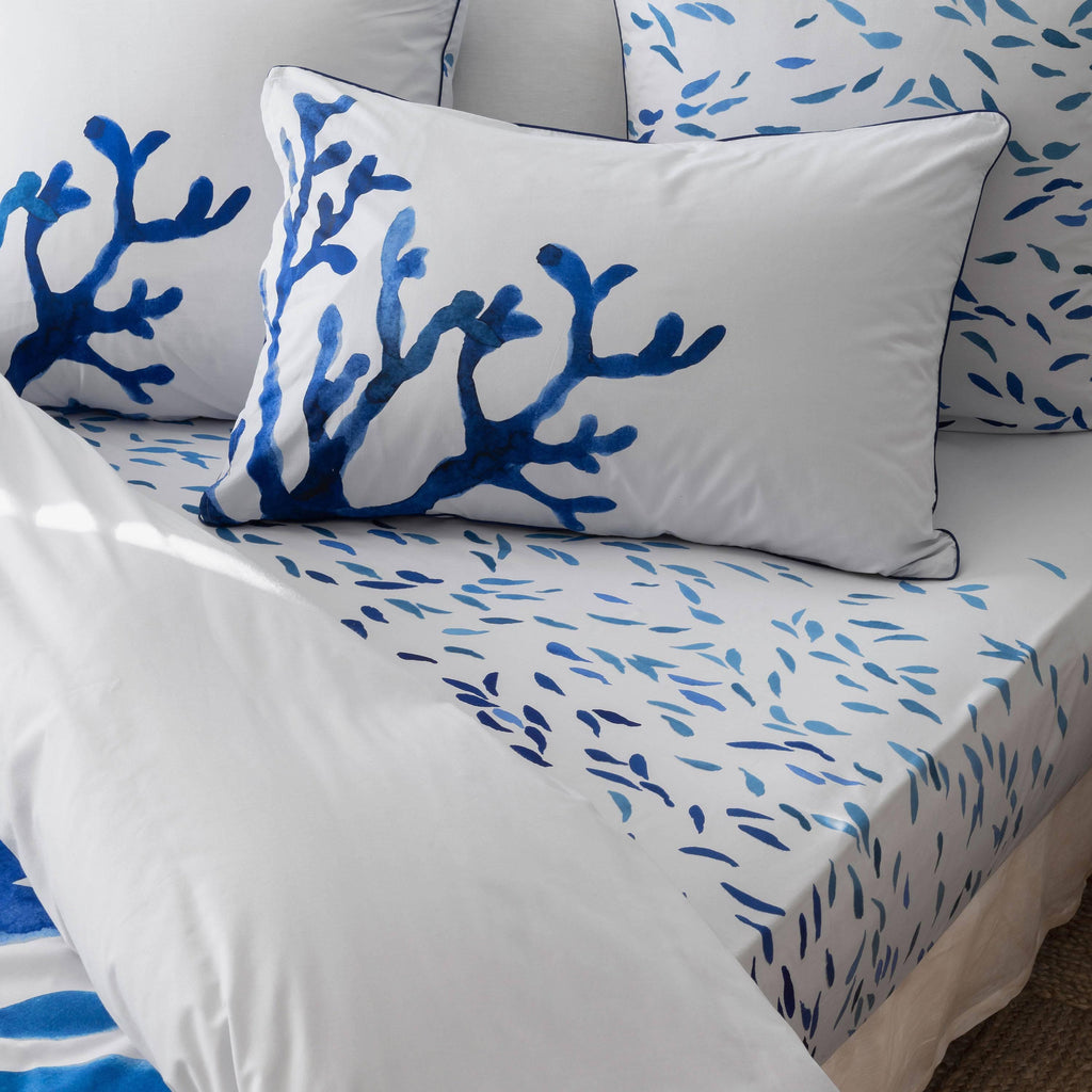 Fitted Sheet in Cotton Percale Abysse - Carré Blanc Canada