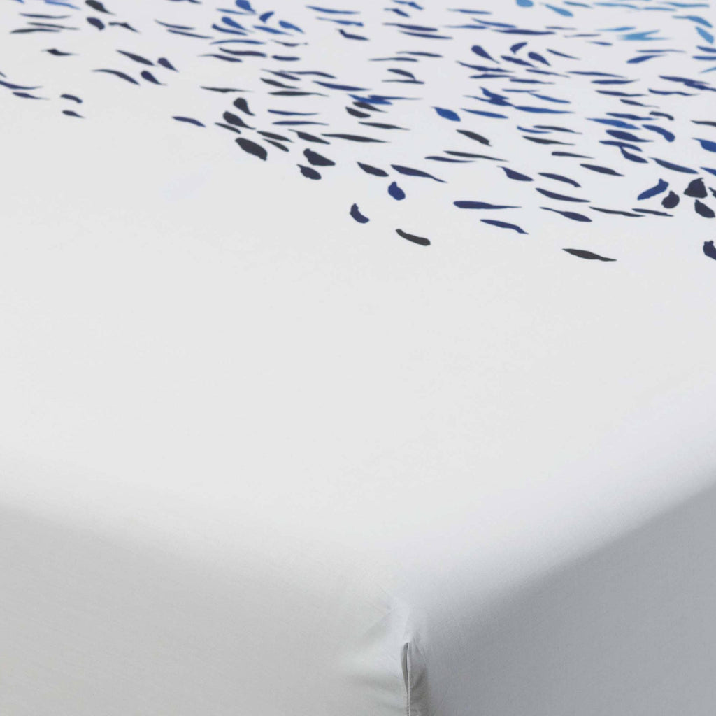 Fitted Sheet in Cotton Percale Abysse - Carré Blanc Canada