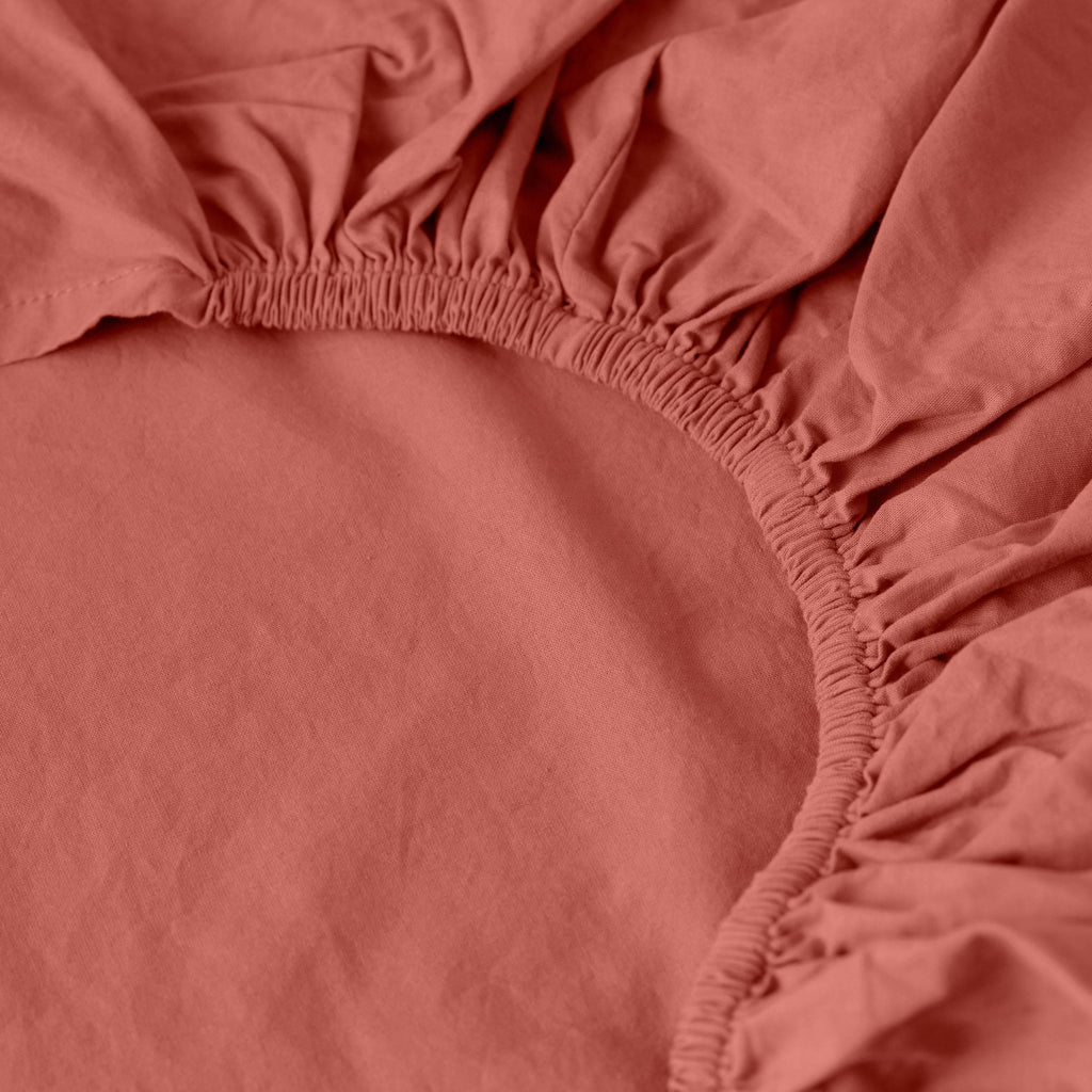 Songe Sheet Set - Terracotta - Carré Blanc Canada