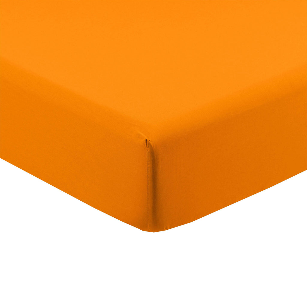 Songe Washed Cotton Fitted Sheet Turmeric - Carré Blanc Canada