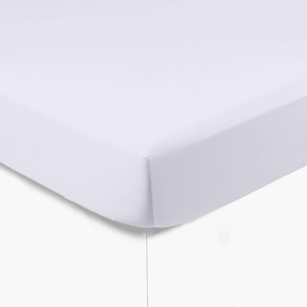 Fitted Sheet in Cotton Sateen Prestige White - Carré Blanc Canada
